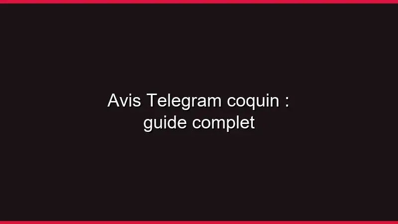 Avis Telegram coquin : guide complet