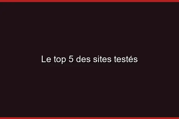 Le top 5 des sites testés
